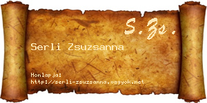 Serli Zsuzsanna névjegykártya