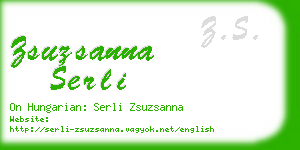 zsuzsanna serli business card